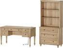 Oakwood Finish 56-Inch Executive Desk With USB Charging