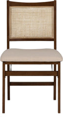 Kasi Brown Natural Rattan Cane Foldable Dining Side Chair