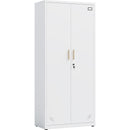 High Storage Cabinet with 2 Doors and 4 Partitions to Separate 5 Storage Spaces, Home/ Office Design