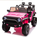 24V Two-Seater Kids Ride On Truck Car W/Parents Control,200wx2,Seat width 20.28in,Four-wheel Suspension,LED Lights,Music,MP3,Bluetooth,Two independent seat belts,Suitable for off-road For Kids Aged 3+