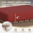 Natural Cedar Outdoor Ottomans With Removable Cushions