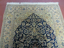 4' X 6' Handmade Ultra Fine India Floral Oriental Wool Silk Rug Hand Knotted