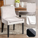 Corduroy Upholstered Dining Chairs With Wood Legs Set Of 6