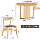 Table and chair set, ancient style solid wood dining table, imitation rattan table legs, beautiful simple solid wood dining chairation