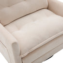 UNITED WE WIN Swivel Barrel Chair - Mid Century Modern Chair, Thick Padded Arm Chair with Solid Metal Base, Comfortable Single Sofa Chair, Swivel Accent Chair for Living Room Bedroom
