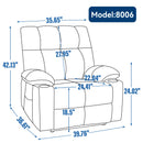 Blue Dual Motor Infinite Position Up to 350 LBS Chenille Power Lift Recliner Chair, Heavy Duty Motion Mechanism with 8-Point Vibration Massage and Lumbar Heating, Dual Cup Holders