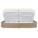 Outdoor Daybed, Patio Rattan Daybed with 5-Position Adjustable Backrest and Removable Cushions & Pillows for Garden, Backyard, Poolside