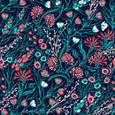 Voguish Red Flowers Wallpaper