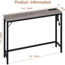 Industrial Grey Console Table With Charging Station