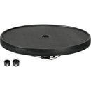 23.5" Beach Umbrella Table Tray with Wine Glass Holder, Foldable Towel Rack, Instant Portable Beach Tables for Sand, Swimming Pools, Patio, Garden, Deck, Black