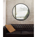 Round Rubber Wall Mirror 37 Inch Diameter With Protective Rubber Frame