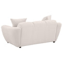 Destino Chenille Upholstered Splayed Arm Loveseat Greige