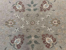 Large Turkish Soumak Rug 10x14, Flatweave Dhurrie, Handmade, Light Green and Salmon