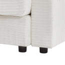 Modern Style Single Sofa with Storage, Movable Ottoman, USB Ports, Cup Holders, Phone Holder, Beige Corduroy, 41.7'