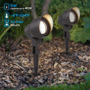 CD45 Black 3000K Warm White Integrated LED Directional Up Light Outdoor Mono Point Spotlight