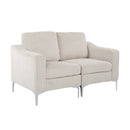Modular Sectional Two-Seater Sofa  , Corduroy Sectional Couch,Beige