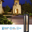 CDPA53 Low Voltage 3W 3000K Warm White Integrated LED Rectangular Bollard Light Outdoor Path Lighting