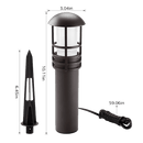 CDPA55 3W 12V Low Voltage 3000K Warm White Integrated LED Garden Bollard Path Light