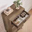5-Drawer Chest - Spacious and Stylish Chest of Drawers, Dresser for Bedroom, Closet, Hallway, 23.6"W x 15.7"D x 48"H, Rustic Walnut