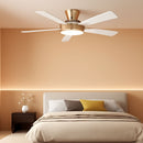 52 Inch Ceiling Fan With Remote Dimmable Lights White Gold