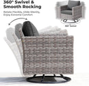 Modern 9 Piece Outdoor Wicker Sectional Sofa Set
