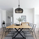 Five Light Black Chandelier For Farmhouse Dining Room