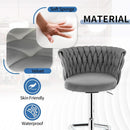 Modern Velvet Swivel Bar Stools Set of Four
