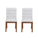 Walnut & Tufted Upholstery Modern Dining Chairs Set of 2 – Stylish Comfort for Every Space