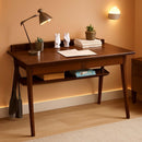 Solid Wood Writing Desk 47 In Walnut Enterprise Edition