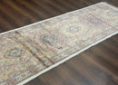 Turkish Silk Runner Rug 2.6 x 13, Dome Design, Hereke Runner, Bamboo Silk, New