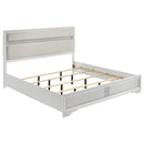 Miranda 54-inch Upholstered Eastern King Panel Bed White