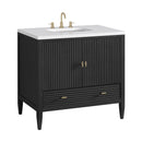 James Martin Myrrin 36" Single Bathroom Vanity, Carbon Oak