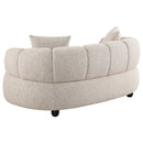 Whitney 2-Piece Contemporary Channel Tufted Woven Fabric Sofa Set Pebble