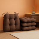 Tufted Memory Foam Dining Chair Cushions Set Of 4 Brown