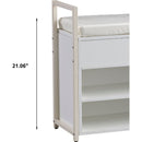 39'Shoe Storage Bench, Entryway Bench with Lift Top Storage Box, Metal and Board Bench for Entryway, Two Tier Shoe Rack Organizer for Entryway, Bedroom, Hallway, Industrial,  white