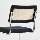 Black Chrome Rattan Midcentury Cesca Dining Chairs