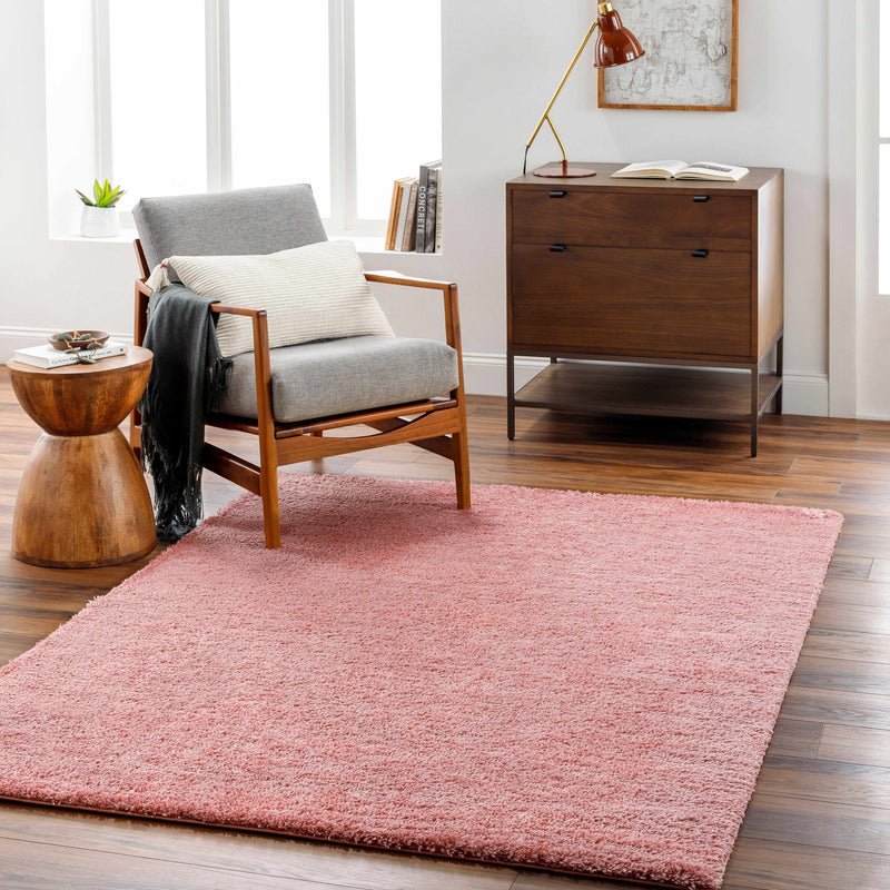 Heavenly Solid Pink Plush Rug