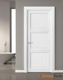 Lucia 2661 White Silk 3 Panel Barn Door Slab