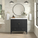 James Martin Myrrin 36" Single Bathroom Vanity, Carbon Oak