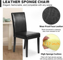 Dining Chairs Set Of 4 Waterproof PU Leather Cushioned With Wood Legs