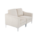Modular Sectional Two-Seater Sofa  , Corduroy Sectional Couch,Beige
