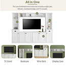 Minimalist Entertainment Wall Unit Set With Bridge For TVs Up To 75"