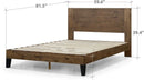 Queen Size Solid Wood Platform Bed Frame With Headboard