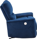 Navy Velvet Power Recliner Chair for Living Room Theater