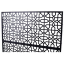 Outdoor & Indoor Privacy Screen Metal Privacy Screen 76' H×48' W Freestanding Decorative Privacy Screen Black Steel