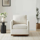 Swivel Linen Accent Armchair Mid Century Modern 360 Swivel