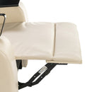 Home Theater Recliner with 270 Degree Swivel, PU Leather, Power Recliner with Tray Table, Phone Holder, Cup Holder, USB Port, White