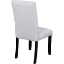 5-Piece Round Dining Table set, 43-Inch Modern Dining Table and 4 Upholstered Chairs for Dining Room, Kitchen Room, Living Room, Easy Assembly
