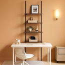 Adjustable Tall Narrow Bookcase 4 Tier Ladder 64 To 113 In