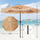 Ainfox 7.5FT Tiki Patio Umbrella Outdoor Table Umbrella